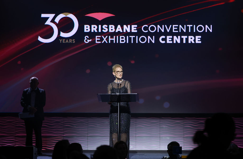 BCEC General Manager Kym Guesdon welcomes guests